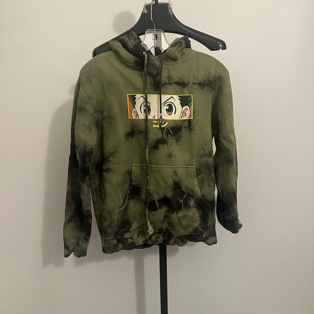 HYPLAND Hunter Hunter Hoodie Sweatshirt Adult Small Green Tie Dye Pullover Gon